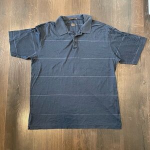 VTG Nike Tiger Woods Golf Polo Shirt Blue 100% Cotton Men's Size Extra Large XL